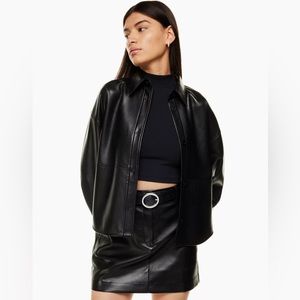 Babaton Pelli Hip Shirt Jacket (Vegan Leather)